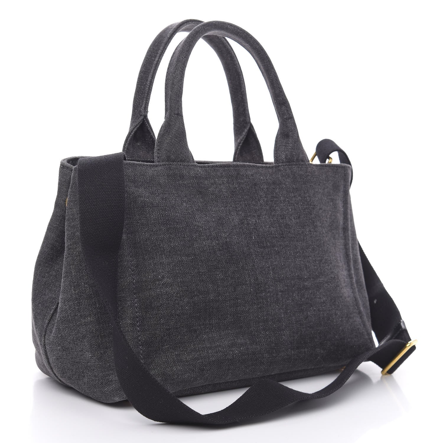 Prada Denim Robot Tote Bag Black 3 of 13
