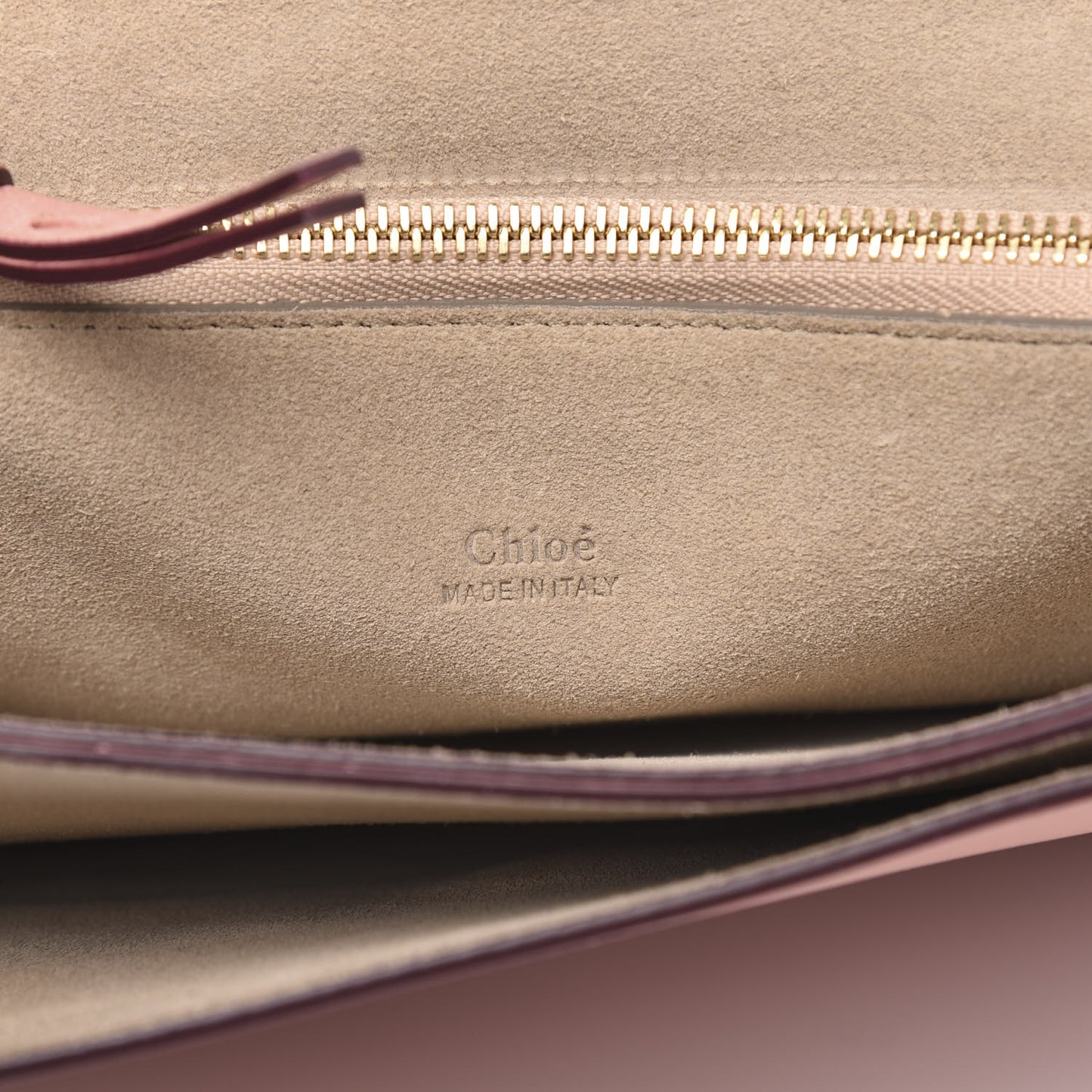Calfskin Suede Medium Faye Shoulder Bag Misty Rose Dark Purple