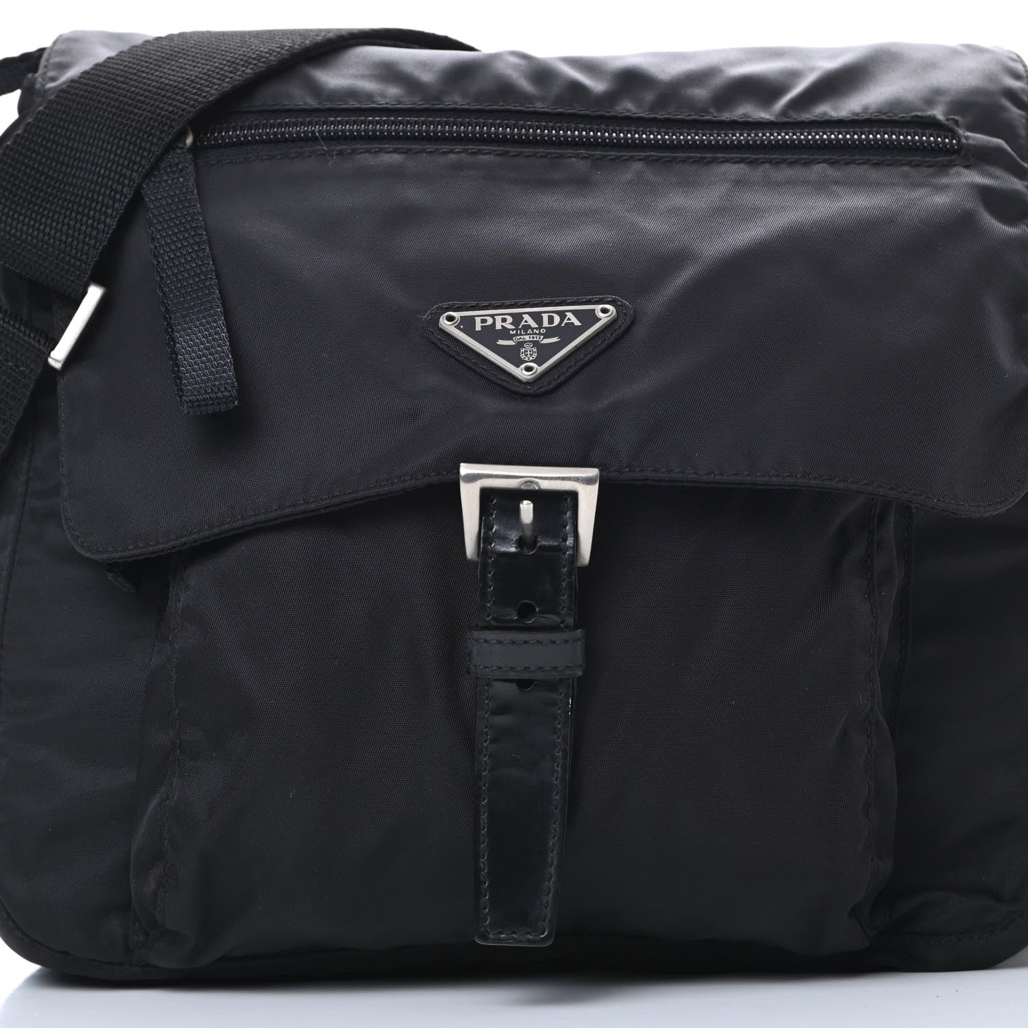 Prada Nylon Vela Messenger Black 8 of 13