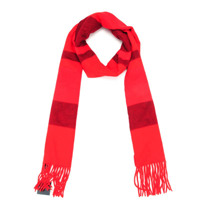 Burberry Merino Wool Cashmere Check Scarf Red 1 of 4