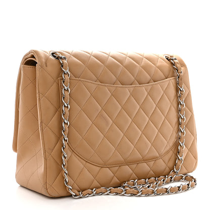 Chanel Lambskin Quilted Maxi Double Flap Beige 3 of 18