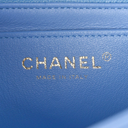 Chanel Lambskin Quilted Mini Rectangular Flap Light Blue 6 of 9