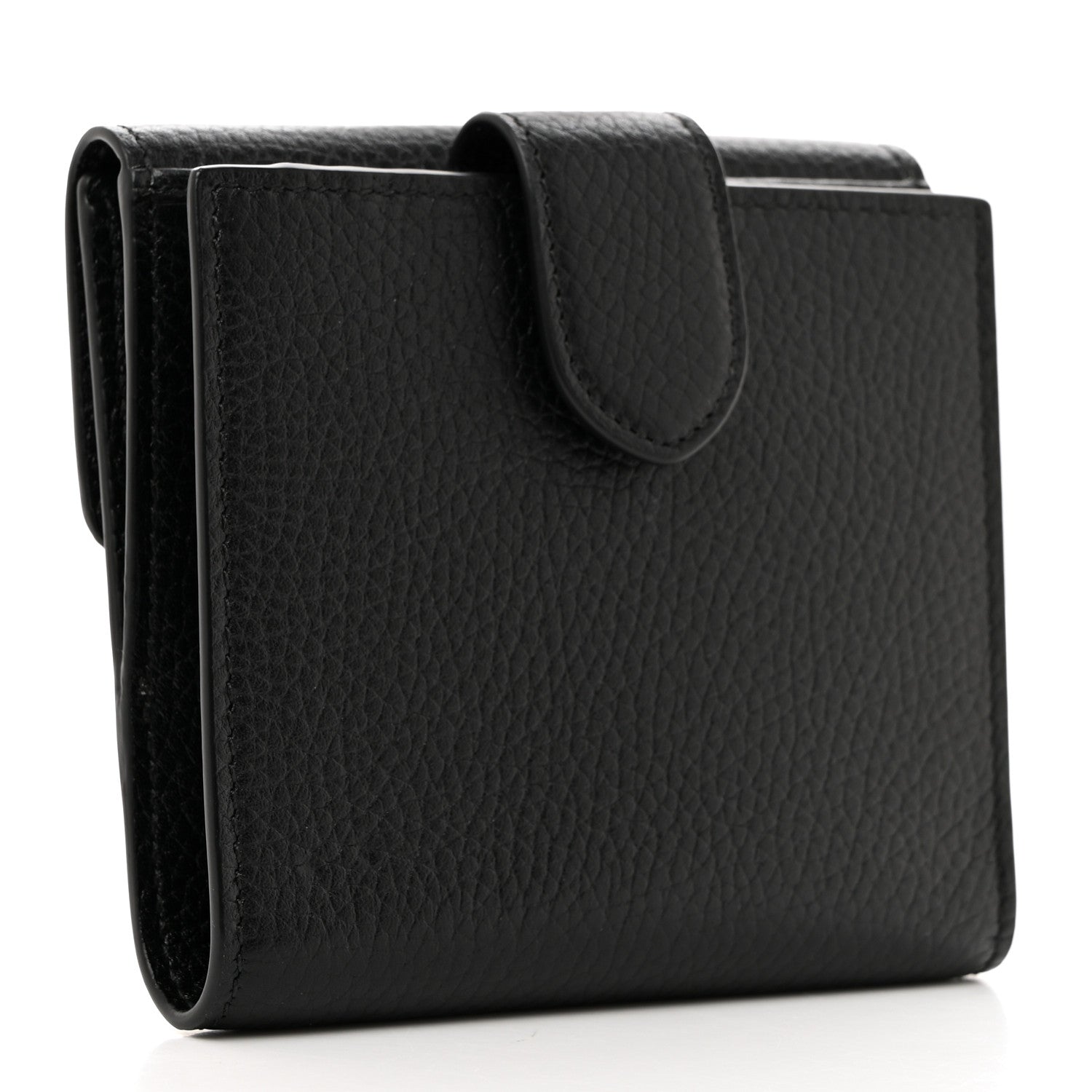 Gucci Dollar Calfskin Medium GG Marmont Wallet Black 3 of 9