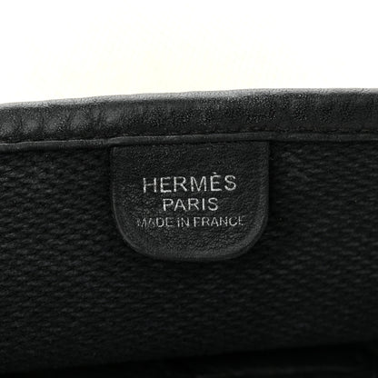 Hermes Toile Taurillon Clemence Evelyne III GM Ecru Black 6 of 11