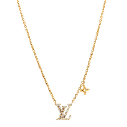 Louis Vuitton Metal Crystal LV Iconic Necklace Gold 1 of 4