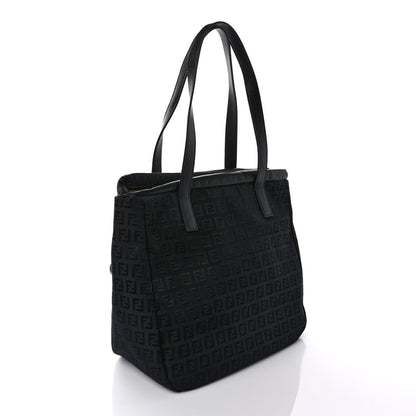 Fendi Zucchino Tote Tobacco Black 3 of 9