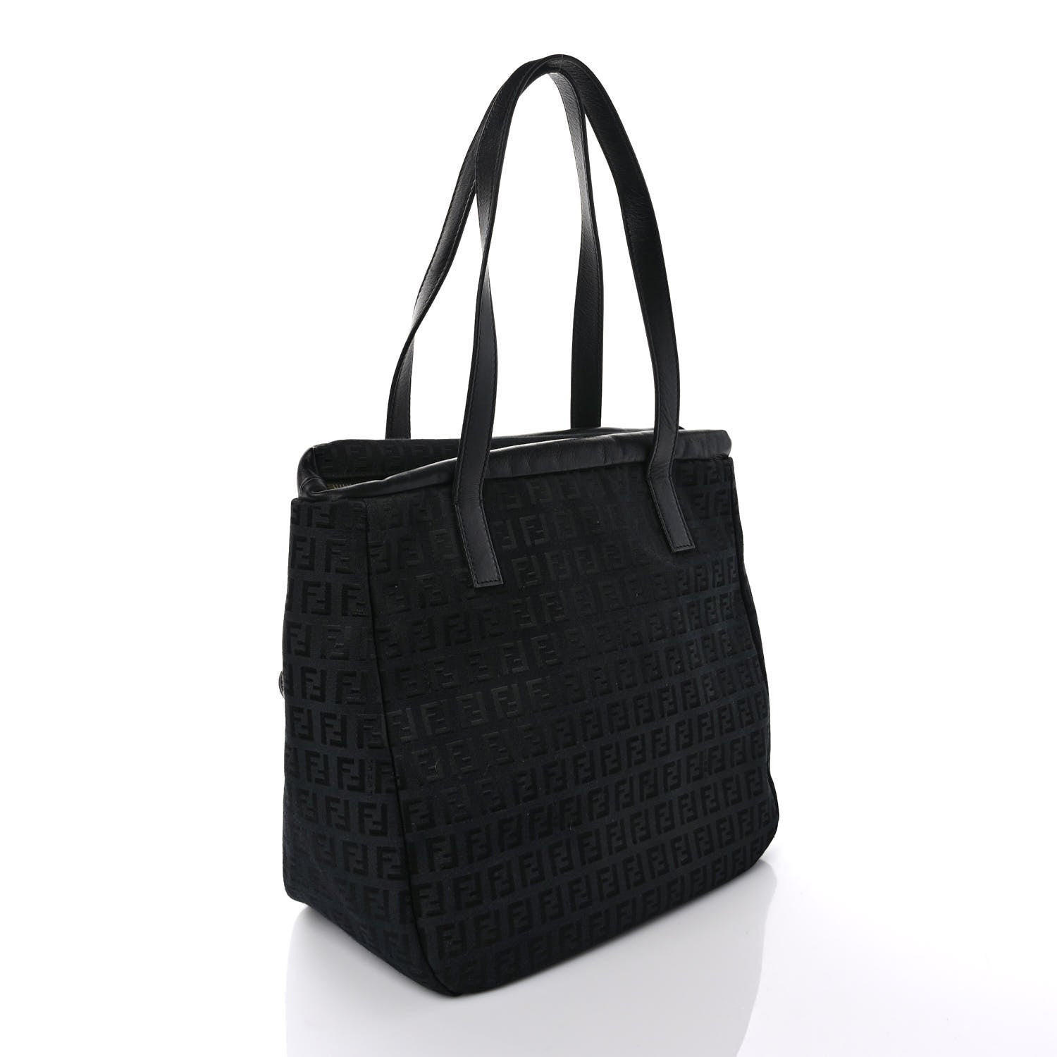 Fendi Zucchino Tote Tobacco Black 3 of 10