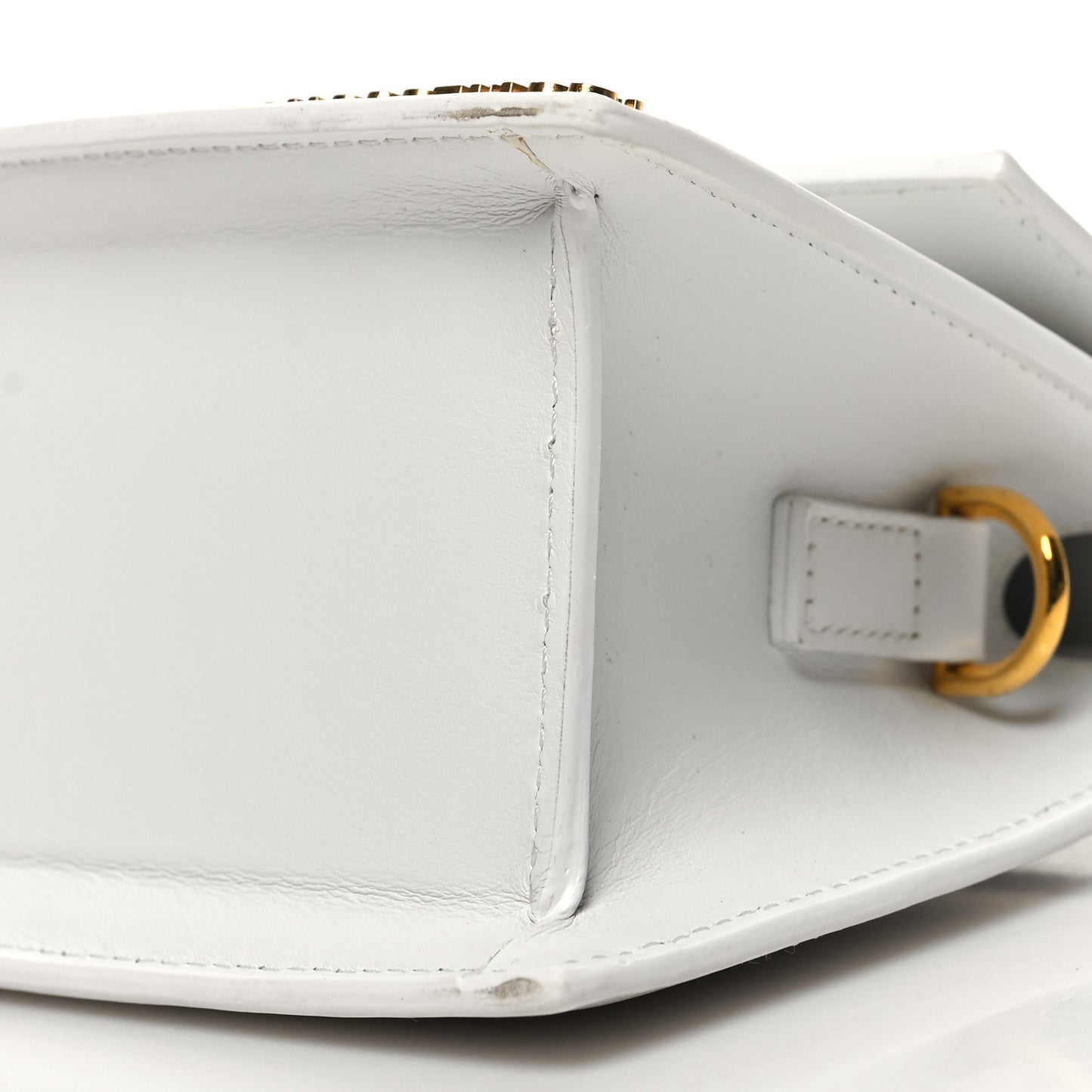 Smooth Calfskin Le Chiquito Moyen White