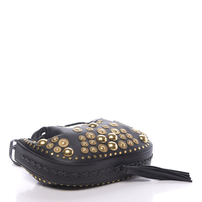Chloe Lambskin Studded Small Inez Drawstring Bag Black 4 of 9