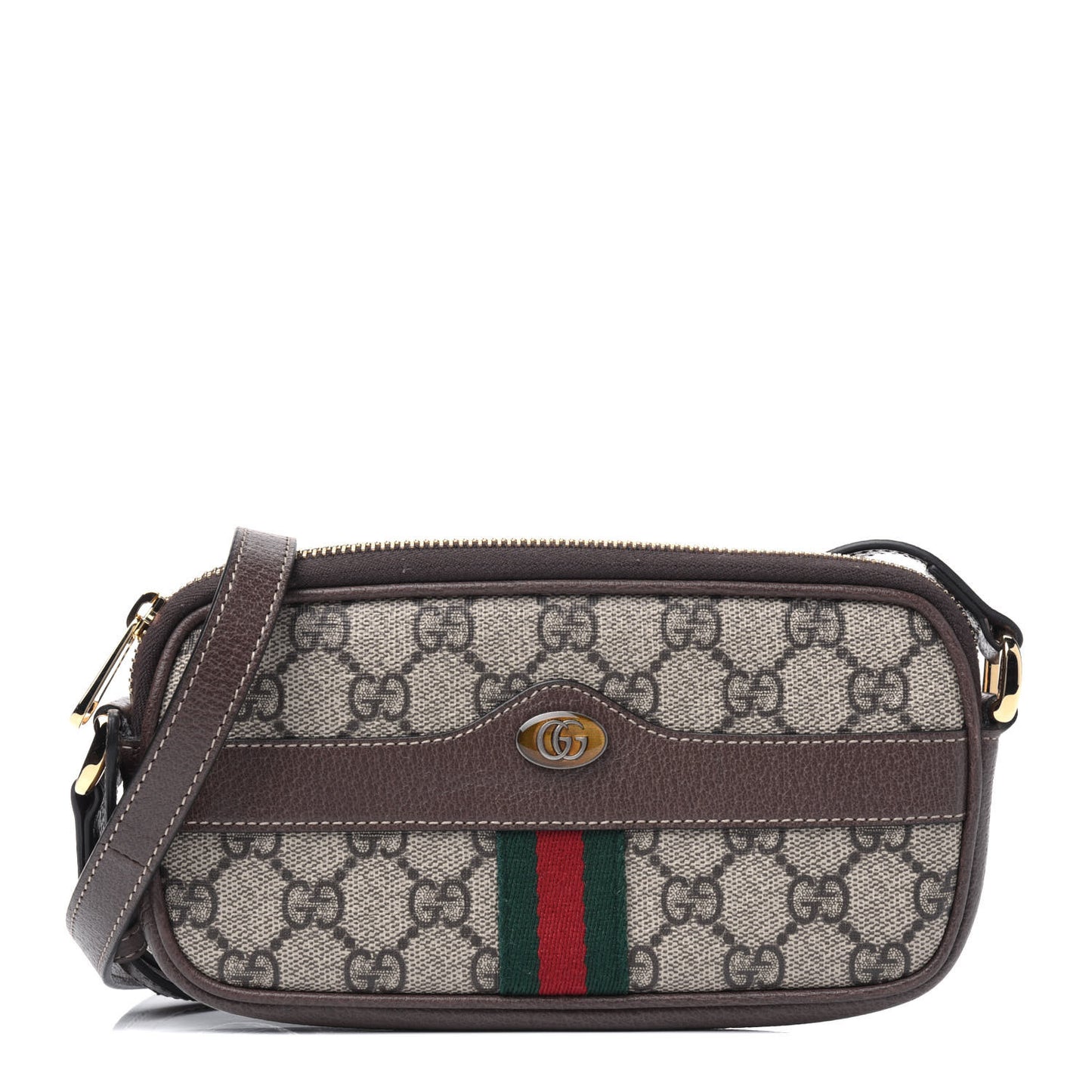 GG Supreme Monogram Web Mini Ophidia GG Bag Brown
