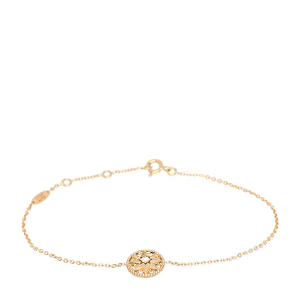 Christian Dior 18K Yellow Gold Pave Diamond Rose Des Vents Bracelet 1 of 6