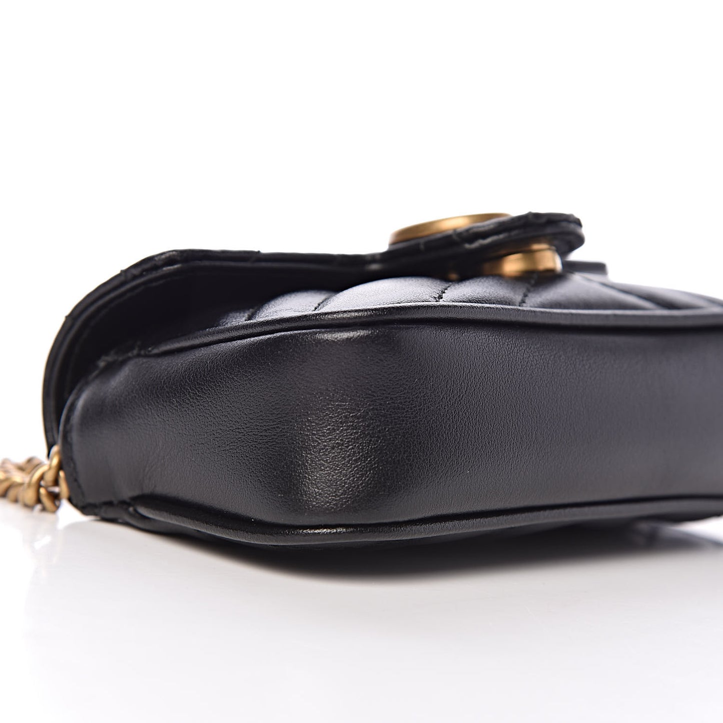 Calfskin Matelasse GG Marmont 2.0 Coin Purse On A Chain Black