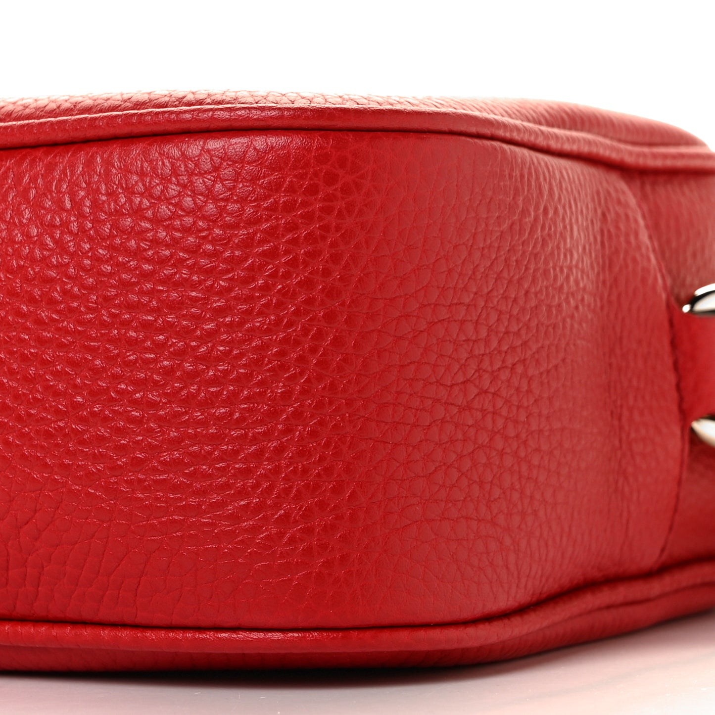 Pebbled Calfskin Small Soho Disco Bag Vibrant Red