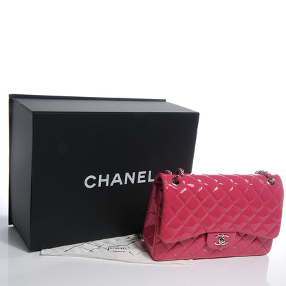 Chanel Patent Jumbo Double Flap Fuchsia 5 of 9