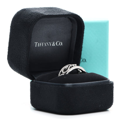 Tiffany Platinum Diamond Enchant Scroll Ring 54 7 5 of 5