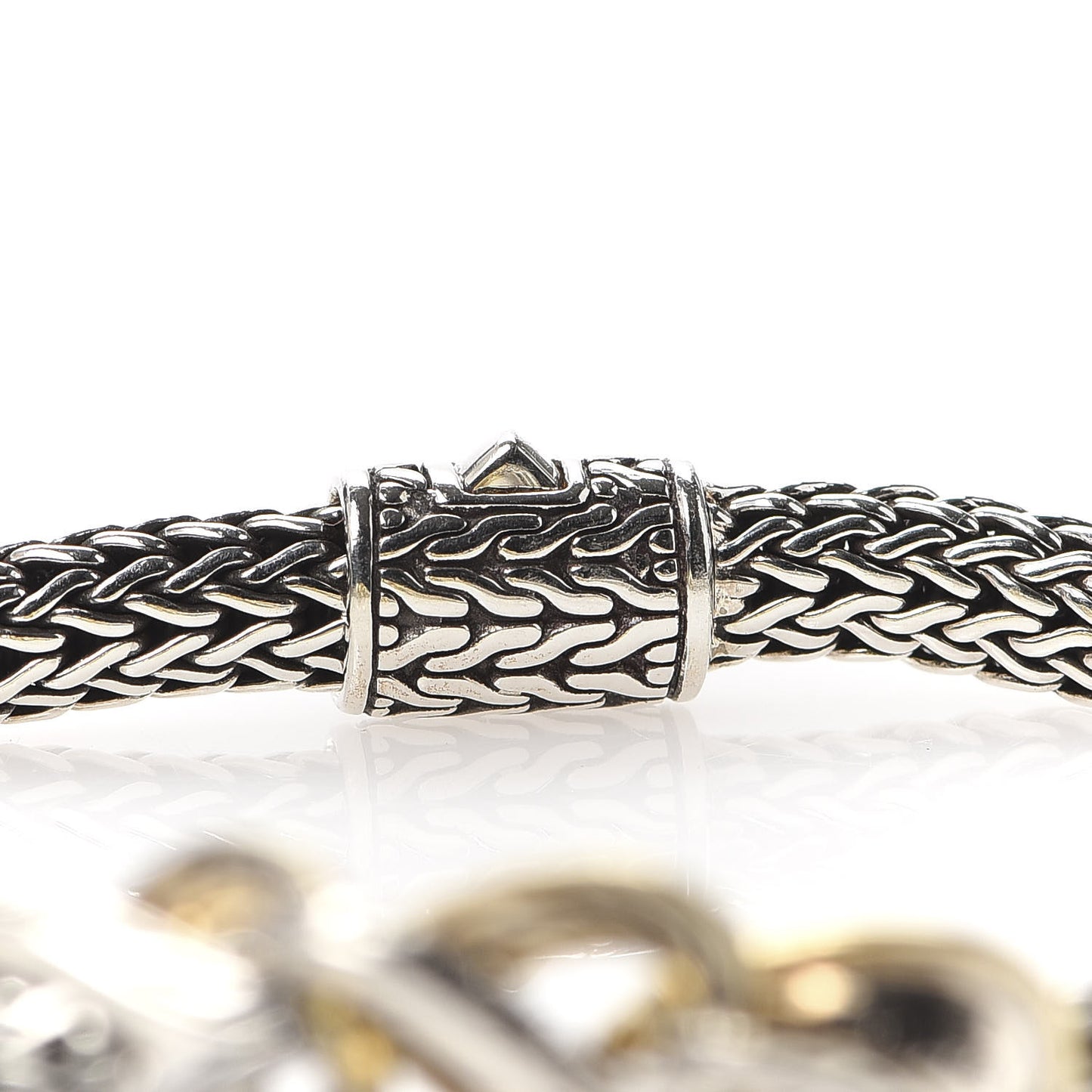 Sterling Silver 18K Yellow Gold Reversible Asli Classic Chain Clasp Bracelet