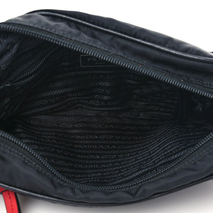 Prada Tessuto Nylon Studded New Vela Shoulder Bag Black Fuoco 4 of 7