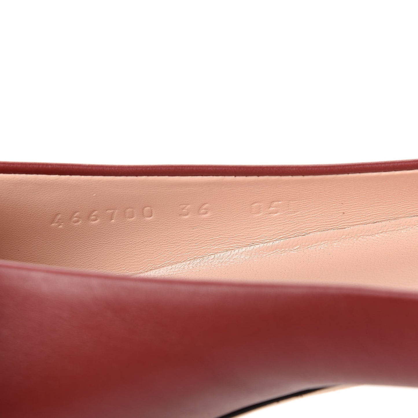 Calfskin Horsebit Ballerina Flats 36 Red