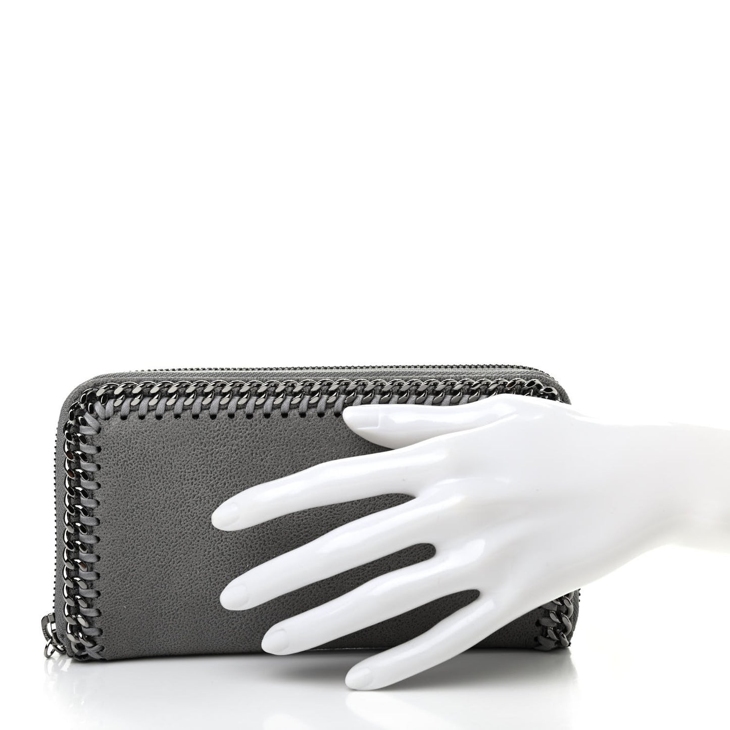 Shaggy Deer Falabella Zip Around Wallet Grey