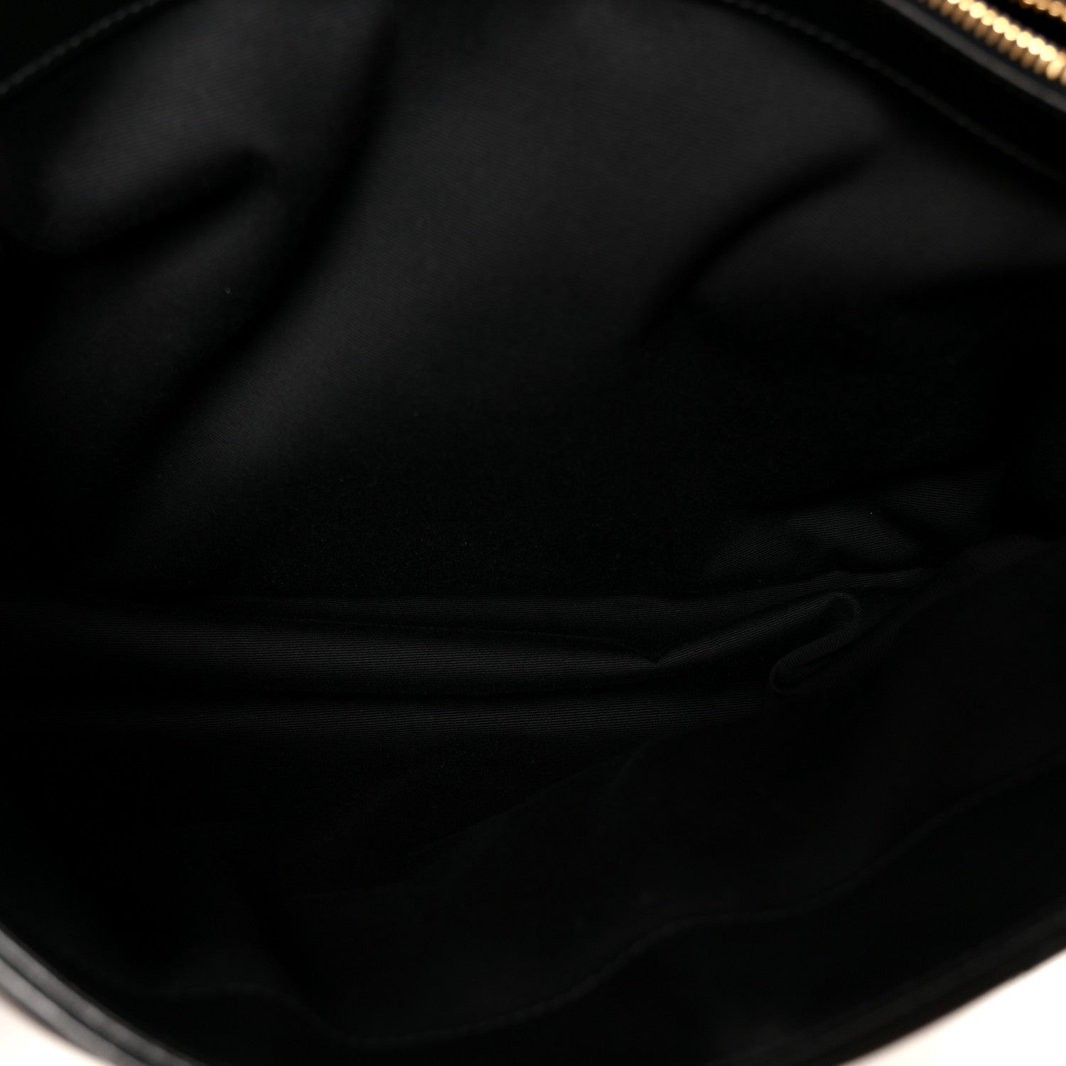 Saint Laurent Calfskin Y Quilted Monogram Large Loulou Chain Satchel Black 6 of 12
