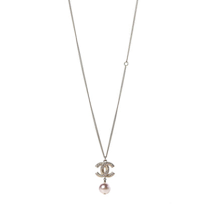 Chanel Pearl CC Drop Necklace Gold 1 of 5