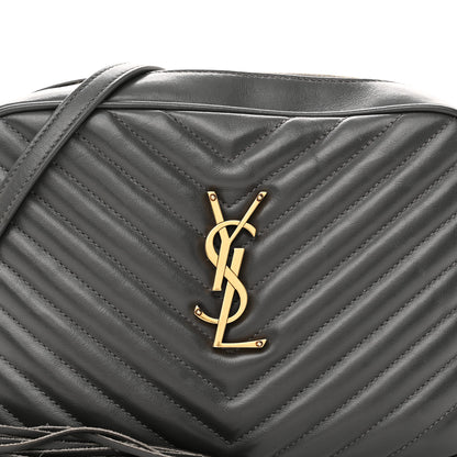 Saint Laurent Calfskin Matelasse Monogram Lou Camera Bag Storm 7 of 11