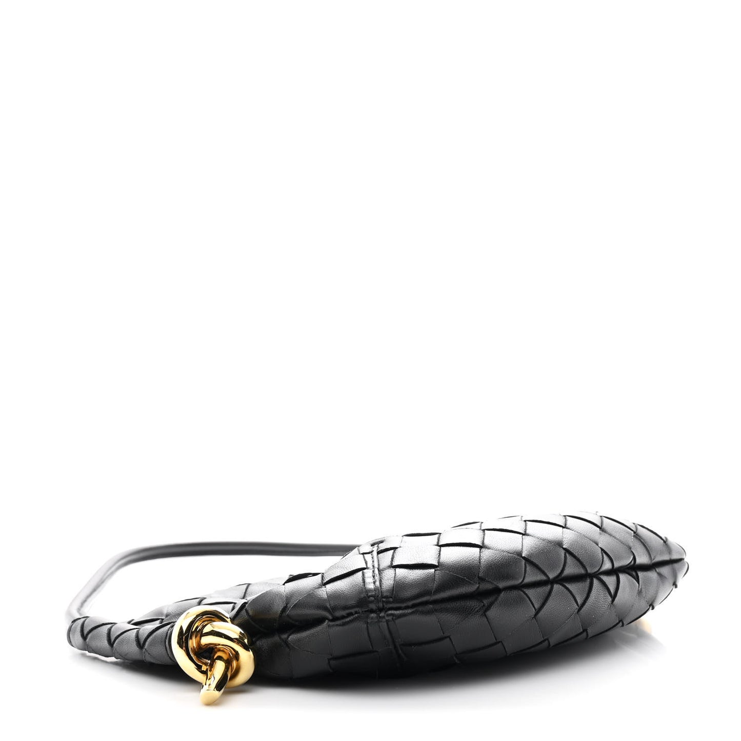 Nappa Intrecciato Mini Solstice Shoulder Bag Black