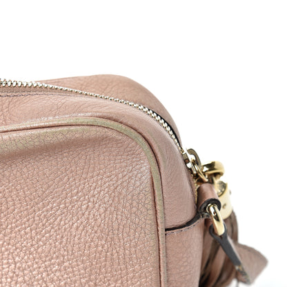 Gucci Metallic Pebbled Calfskin Small Soho Disco Bag Pink 16 of 23