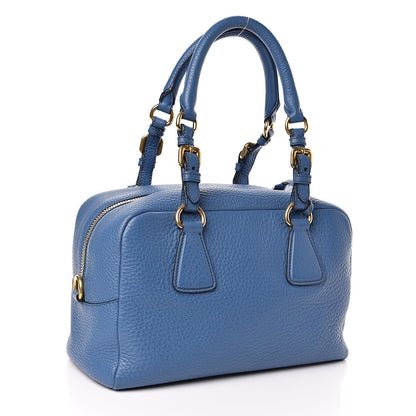 Prada Vitello Daino Bowler Cobalto 3 of 11