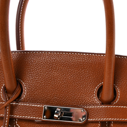 Hermes Natural Barenia Faubourg Birkin 35 Fauve 8 of 10