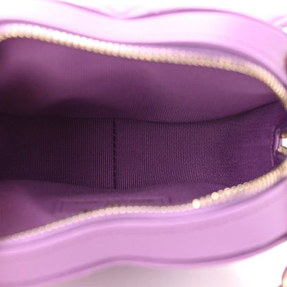 Chanel Lambskin Quilted CC In Love Heart Clutch With Chain Purple 5 of 12