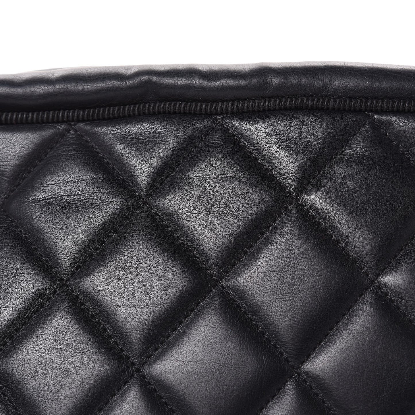 Calfskin Quilted Small Ballerine Camera Case Black