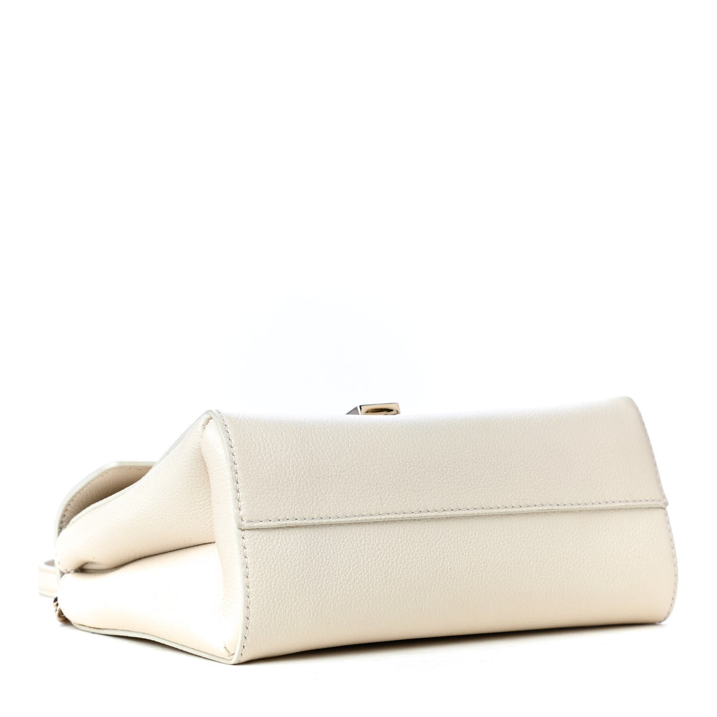 Grainy Calfskin Small Marianne Shoulder Bag Linen