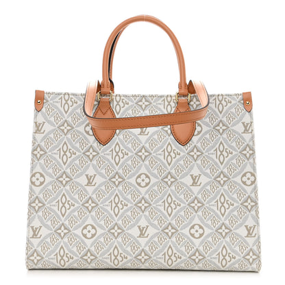 Louis Vuitton Jacquard Since 1854 Onthego MM Creme 1 of 9