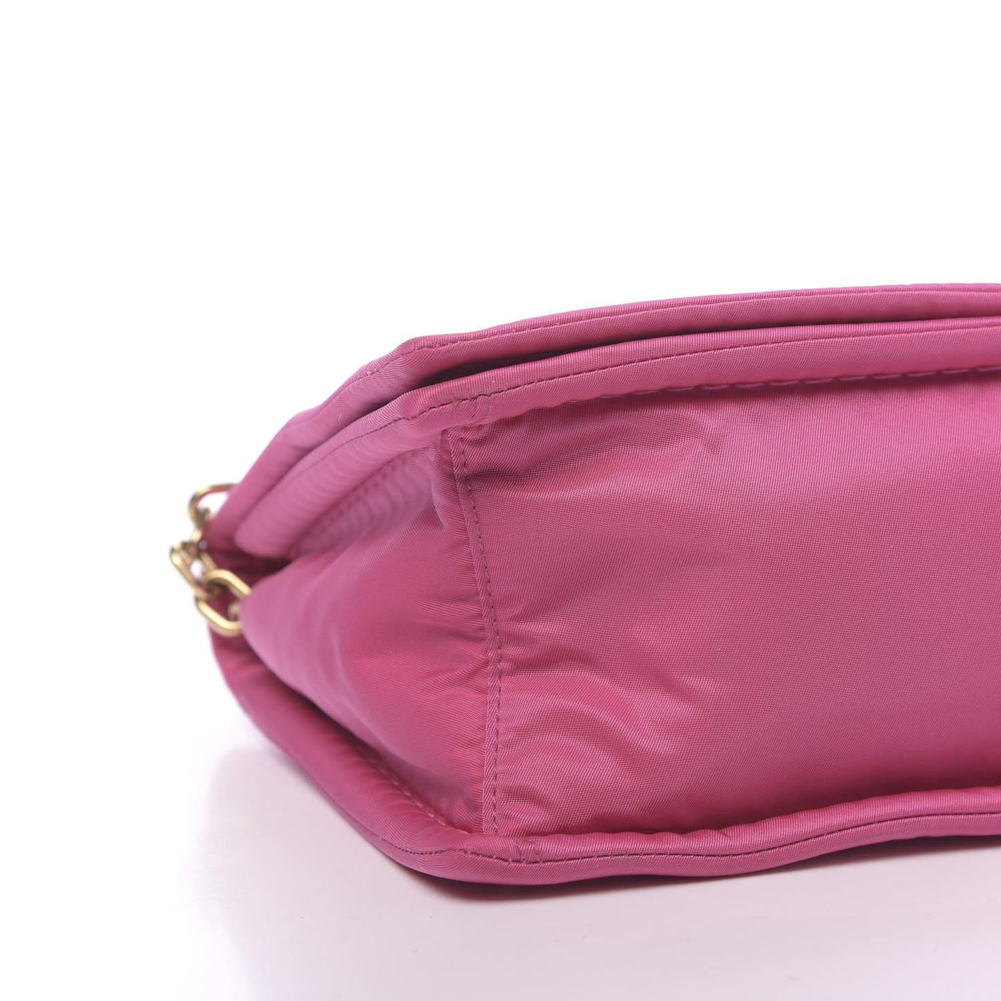 Nylon Tessuto Chain Shoulder Bag Fuxia