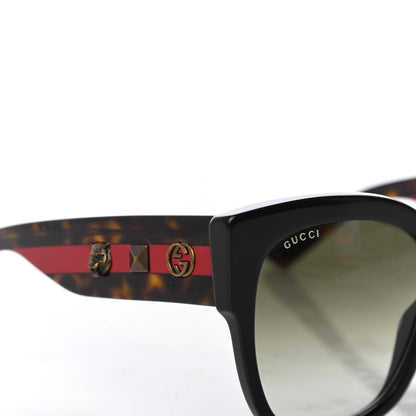 Gucci Acetate Square Frame Web Sunglasses GG0059S Black Tortoise 7 of 8