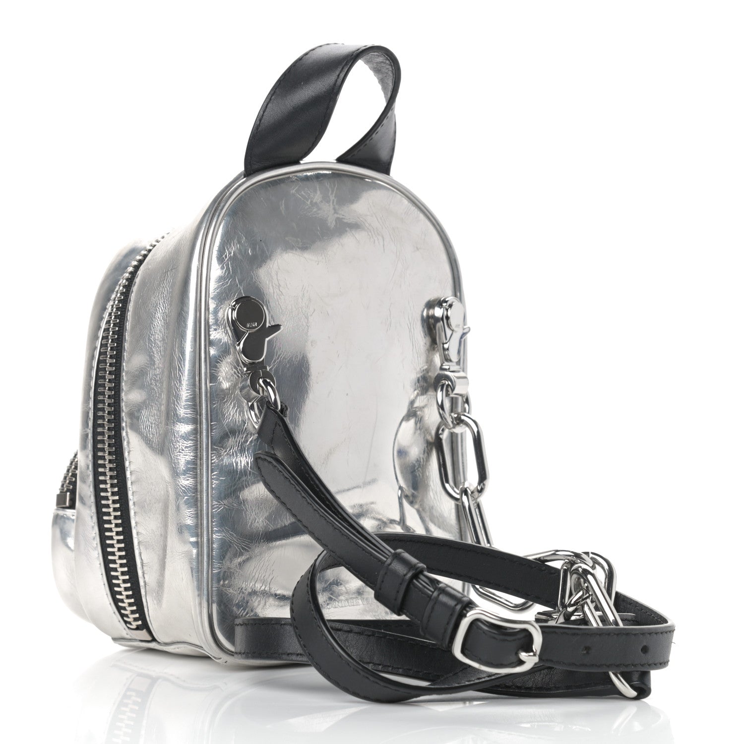 Alexander Wang Metallic Lambskin Mini Attica Backpack Silver 3 of 11