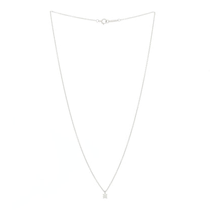 Tiffany Platinum Diamond .17ct Solitaire Pendant Necklace 3 of 5