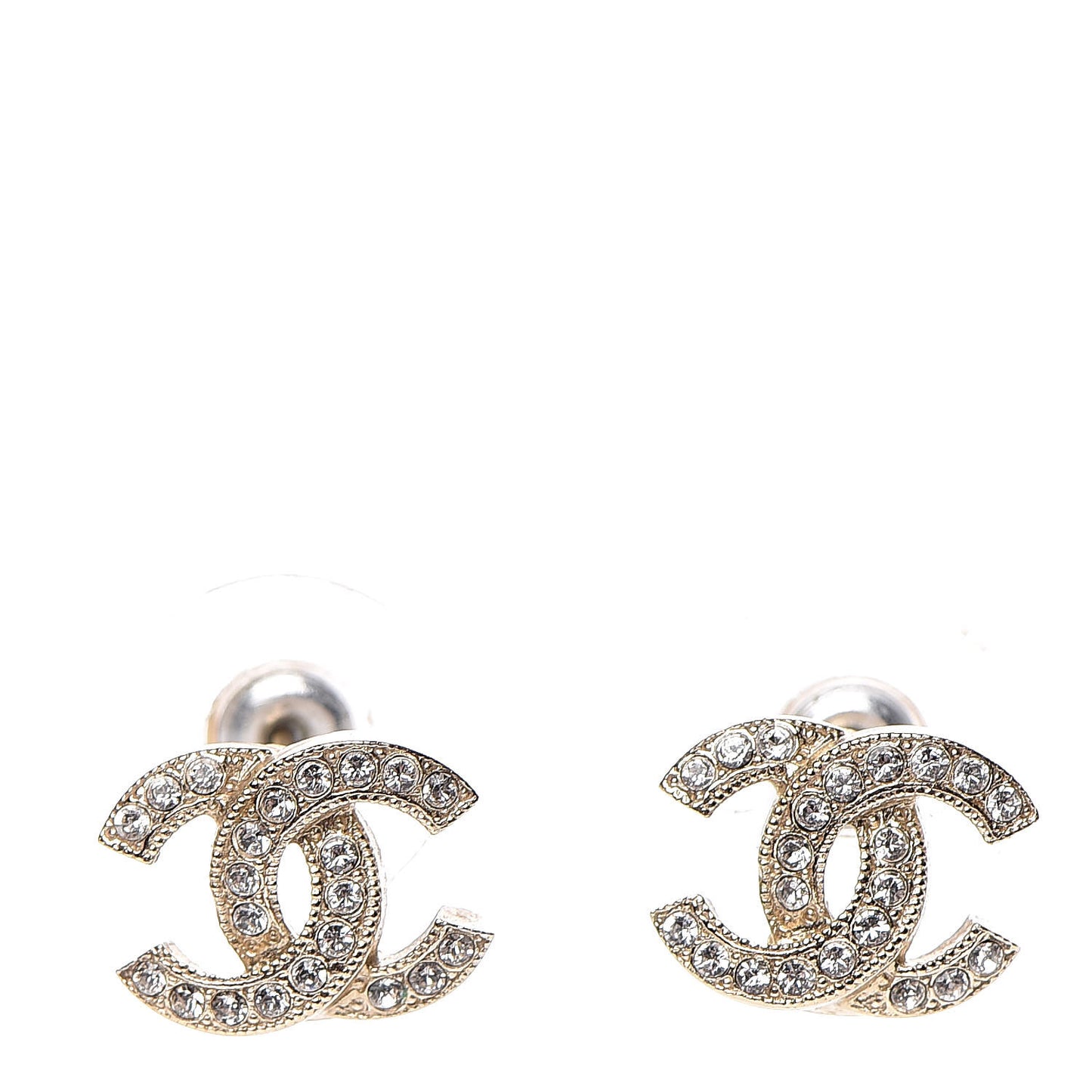 Crystal CC Earrings Gold