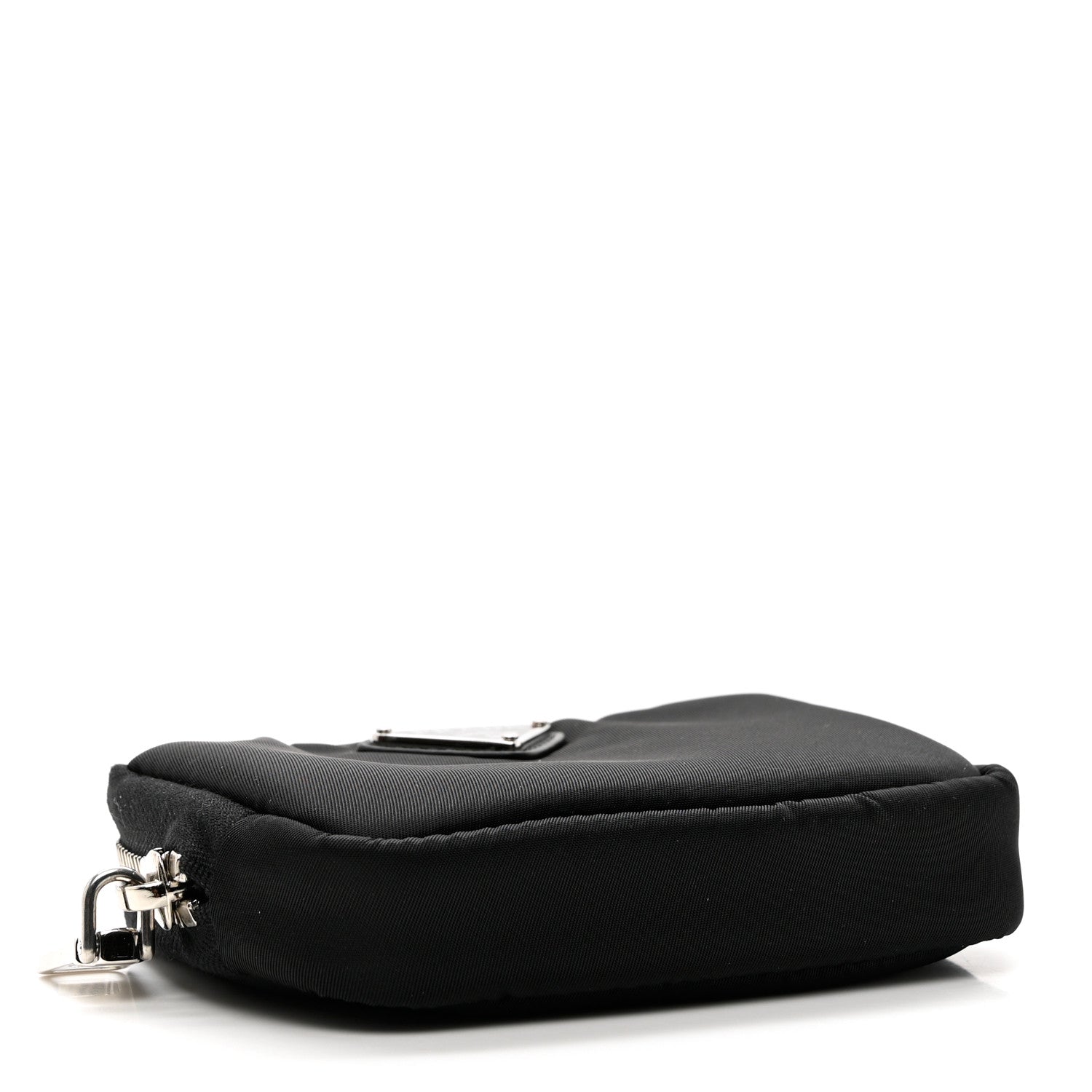 Prada Tessuto Nylon Compact Zip Around Coin Pouch Black 4 of 7