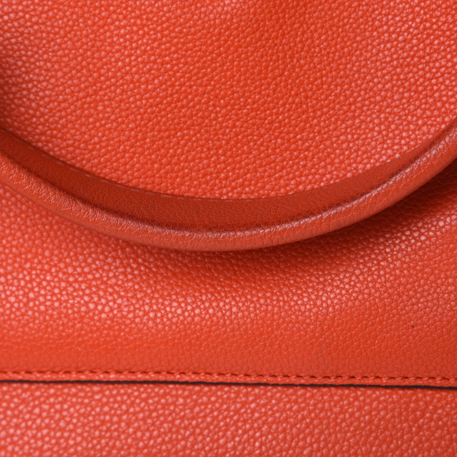Celine Grained Calfskin Medium Edge Shoulder Bag Vermillion 13 of 21