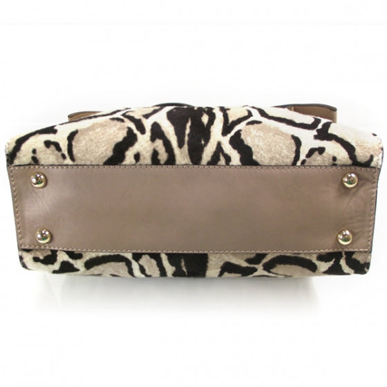 Calf Hair Leopard Print Aphrodite Bow Satchel