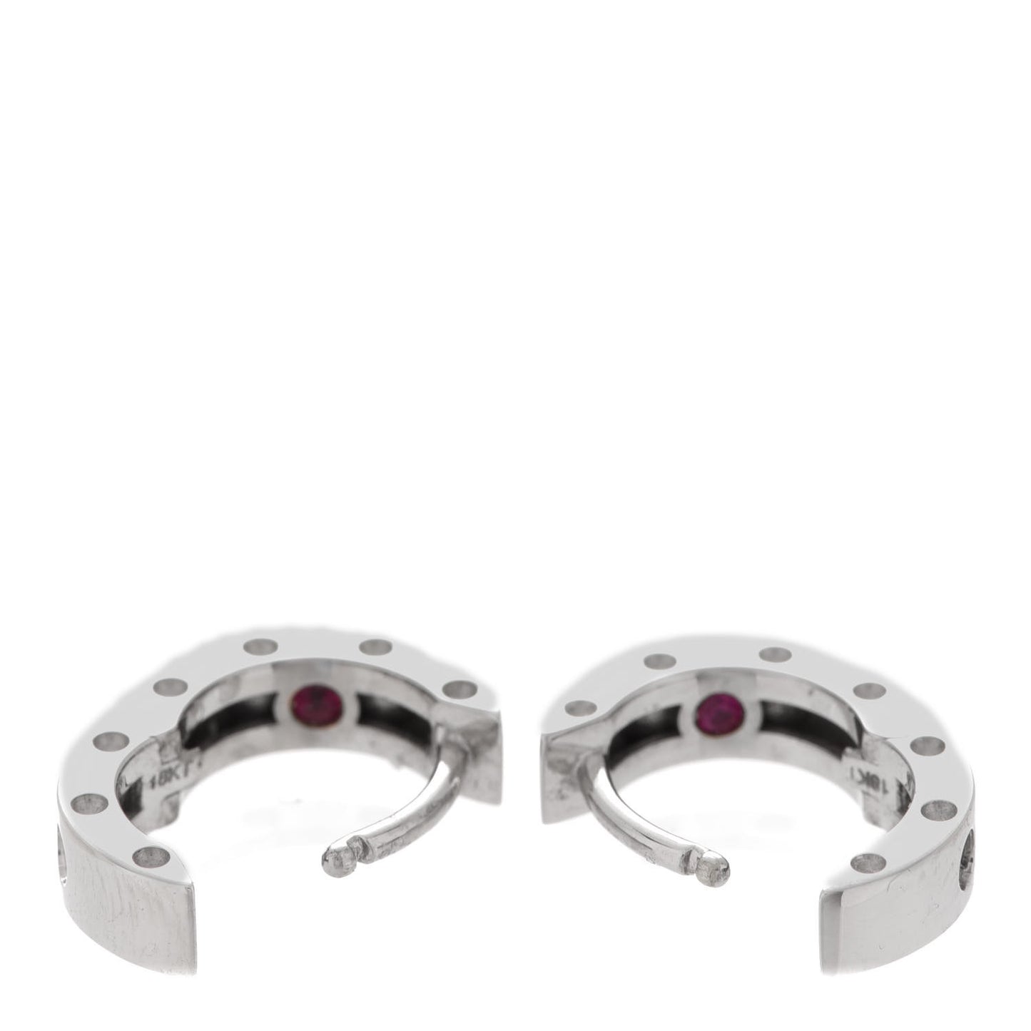 18K White Gold Pois Moi Symphony Huggie Hoop Earrings