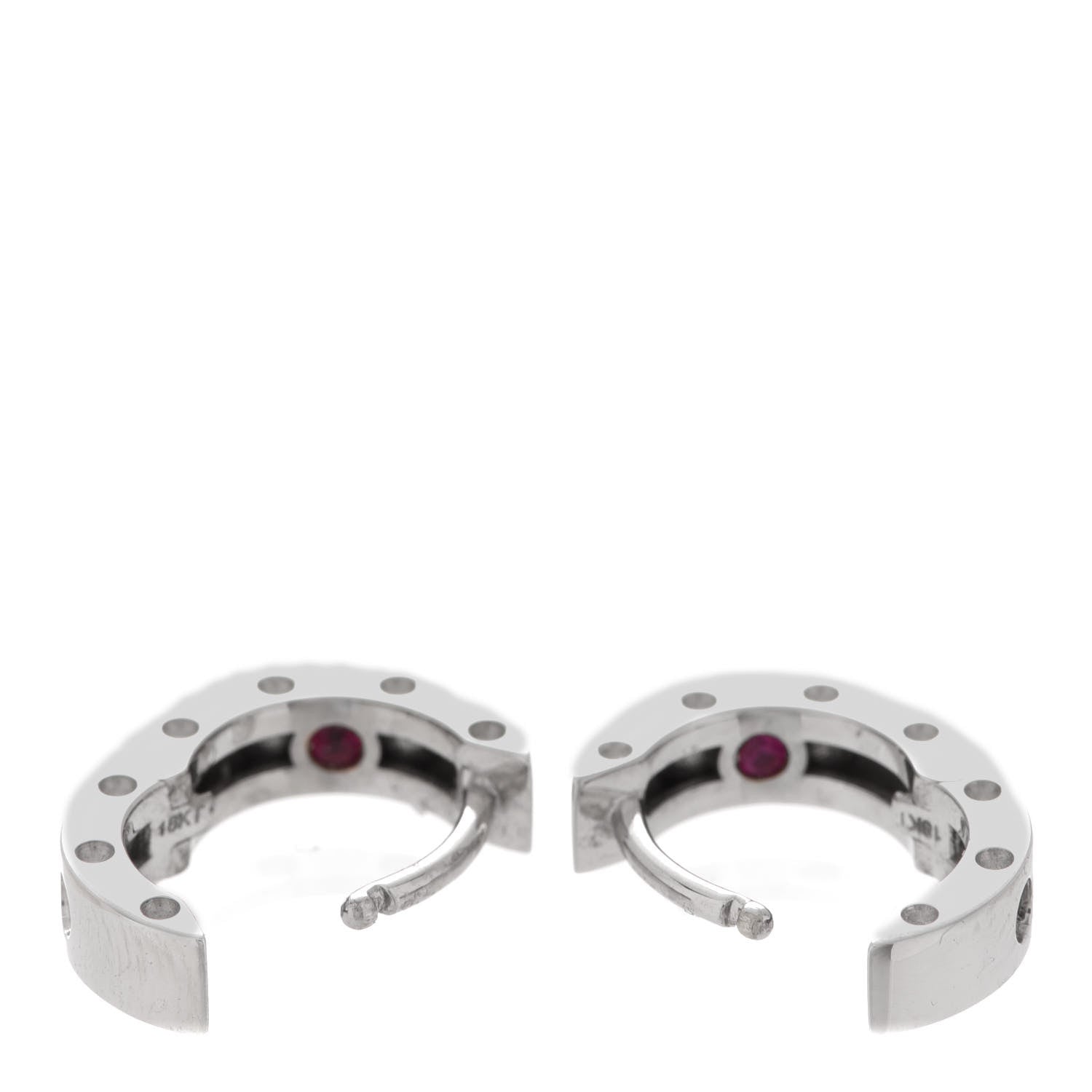 Roberto Coin 18K White Gold Pois Moi Symphony Huggie Hoop Earrings 3 of 5