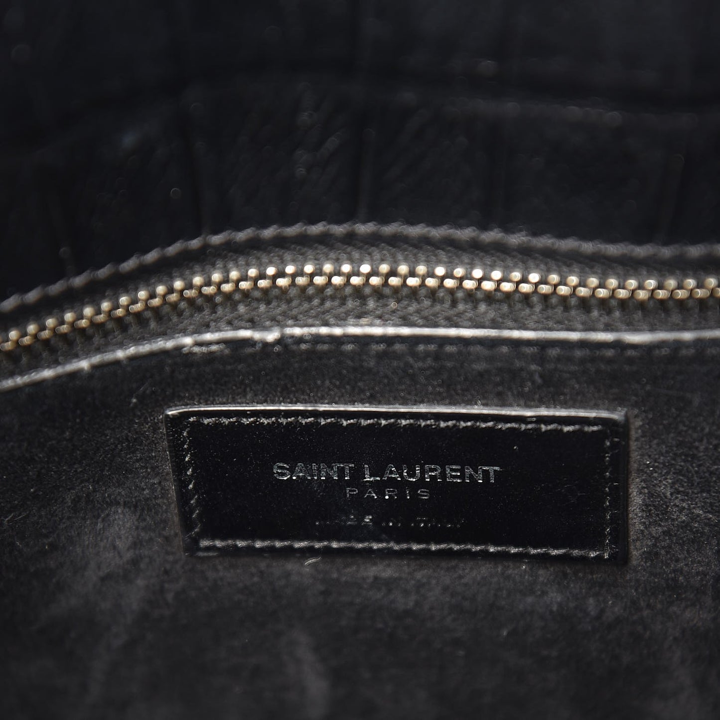 Calfskin Crocodile Embossed Small Sac de Jour Black