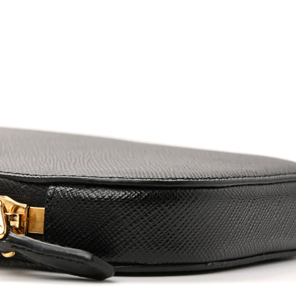 Prada Saffiano Triangle Mini Bag Black 23 of 35