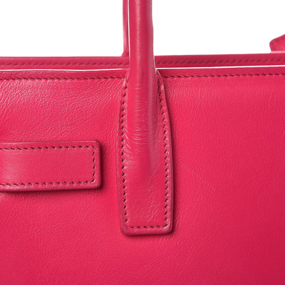 Saint Laurent Calfskin Nano Sac De Jour Lipstick Fuchsia 9 of 15