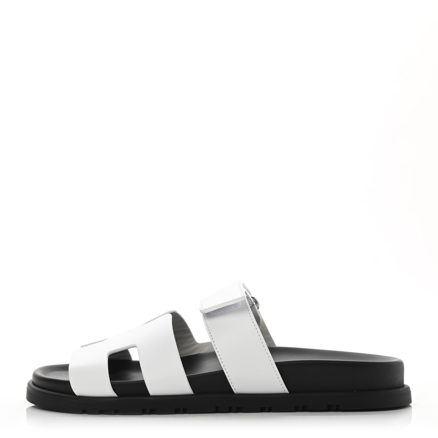 Hermes Calfskin Womens Chypre Sandals 37 White 1 of 9
