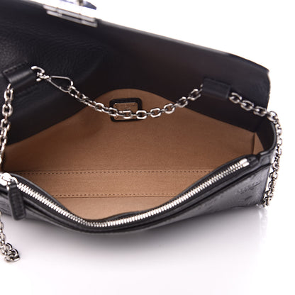 MCM Calfskin Ottomar Monogram Medium Millie Crossbody Bag Black 5 of 9