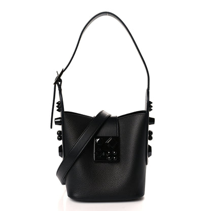 Christian Louboutin Grained Calfskin Mini Carasky Bucket Bag Black 1 of 8